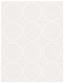 Linen Natural White Soho Round Labels Style B5