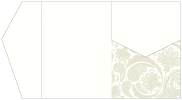 Paisley Silver Pocket Invitation Style B5 (5 1/4 x 7 1/4)